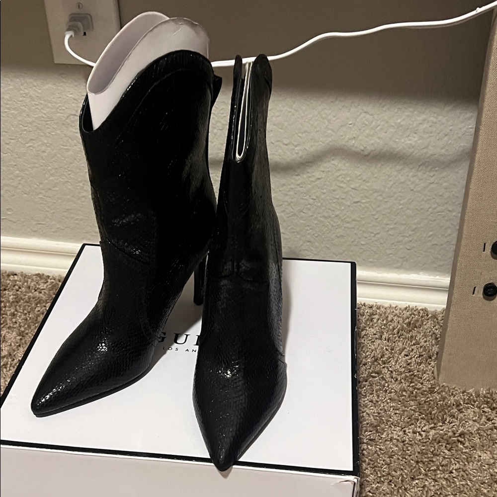 Guess Black Heeled Boots